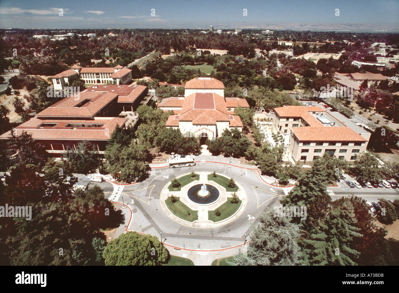 STANFORD CA, USA, campus 'Stanford University' vue générale du dessus, université États-unis Banque D'Images