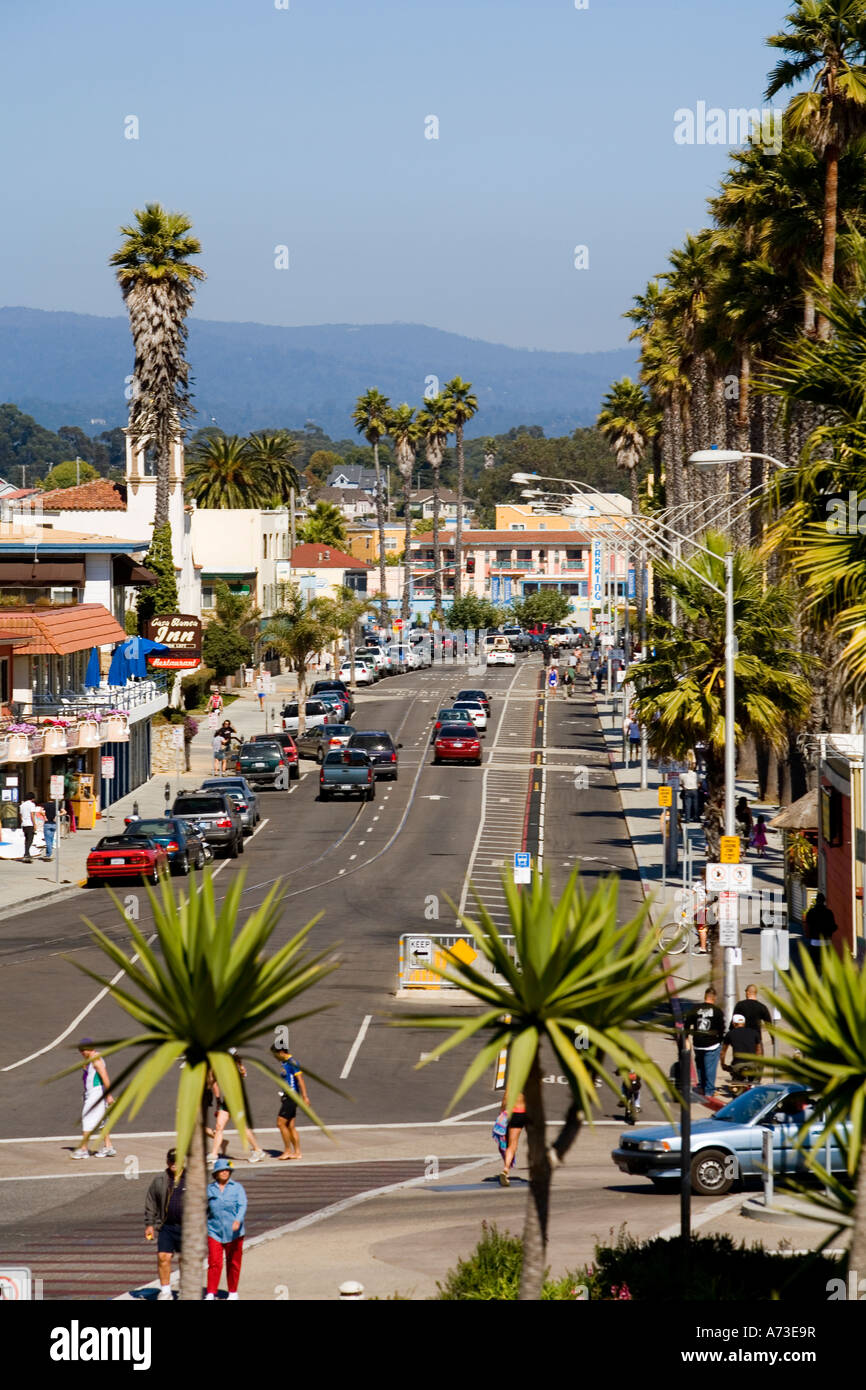 Vue sur la rue principale Santa Cruz en Californie USA Photo