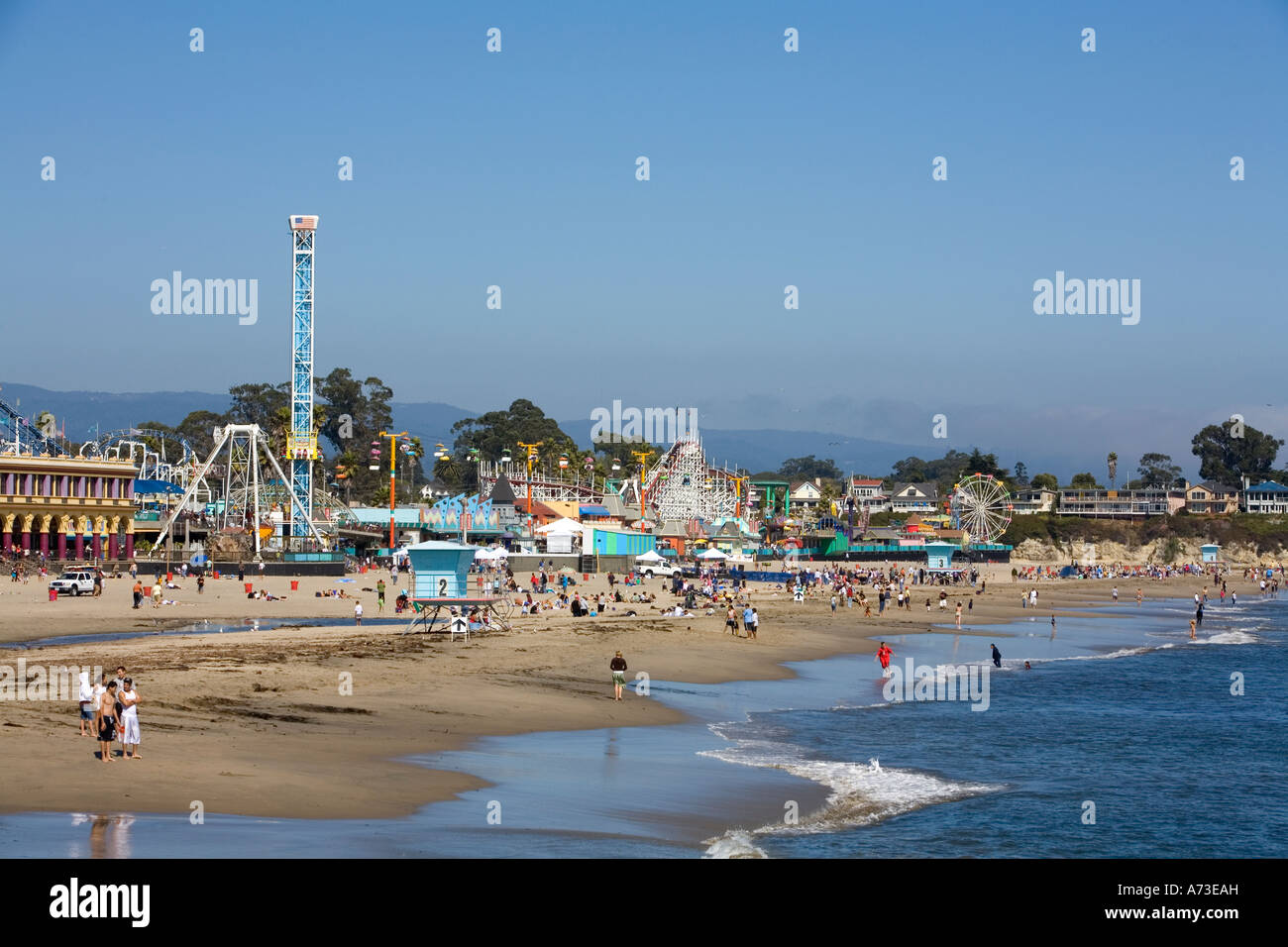 Vue sur la f te foraine Santa Cruz California USA Photo Stock