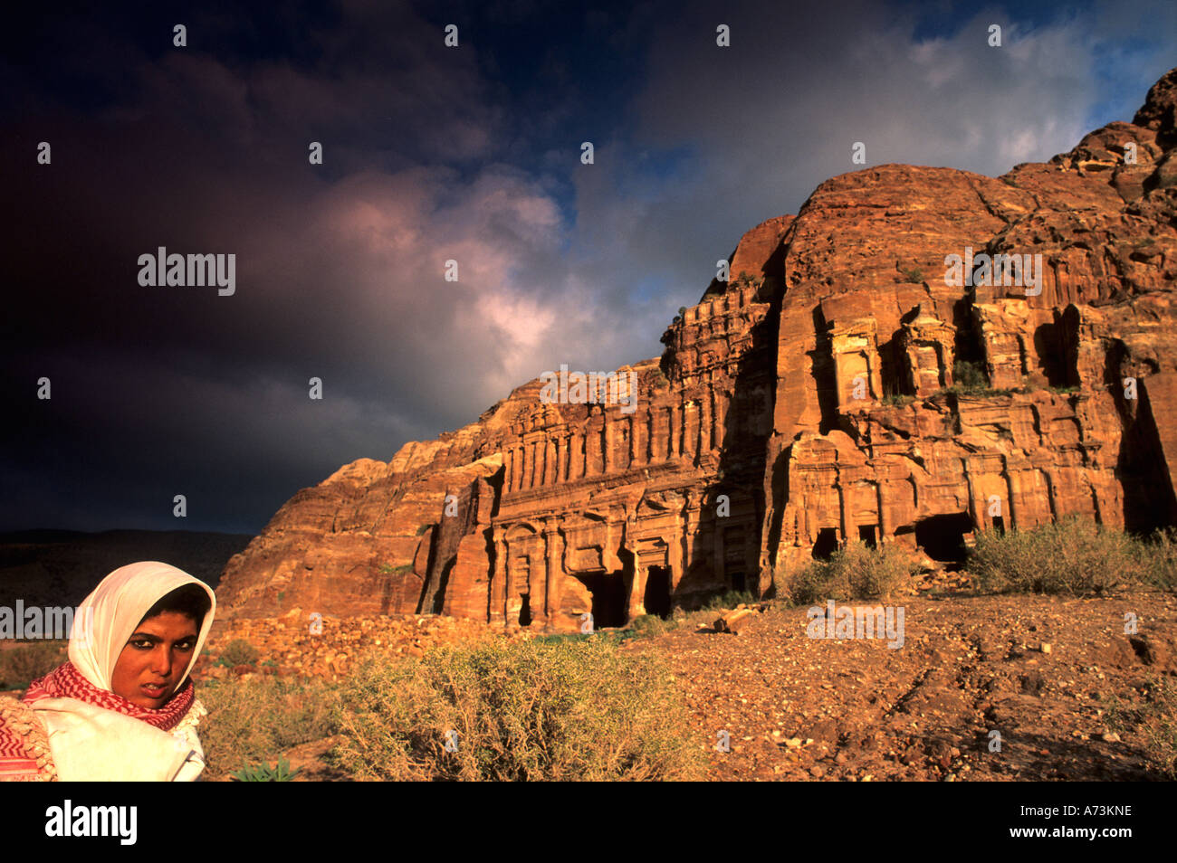 Jordanie Petra King s façade Banque D'Images