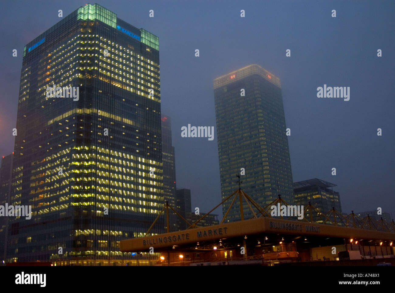 Marché de Billingsgate, Isle of Dogs, Londres Banque D'Images