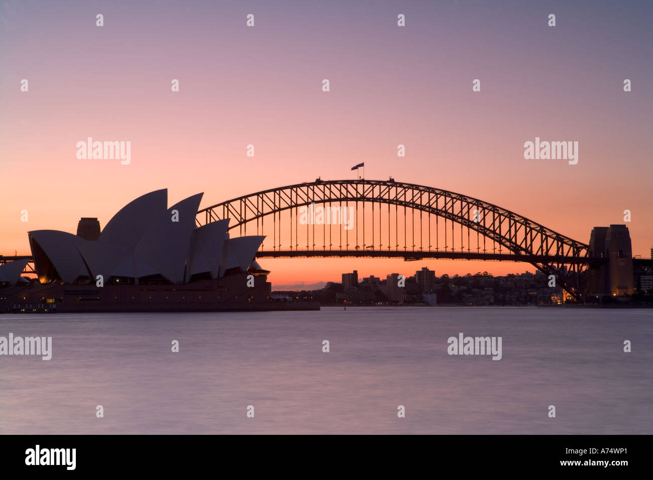 Opéra de Sydney et le Harbour Bridge New South Wales Australie Banque D'Images