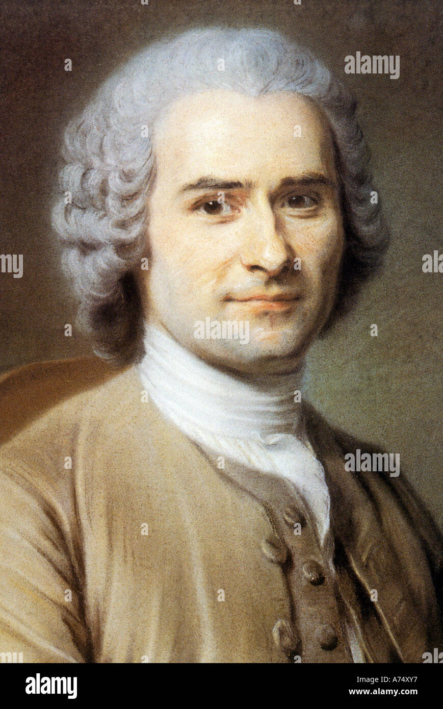 JEAN JACQUES ROUSSEAU 1712 à 1778 philosophe politique français, éducateur  et auteur Photo Stock - Alamy