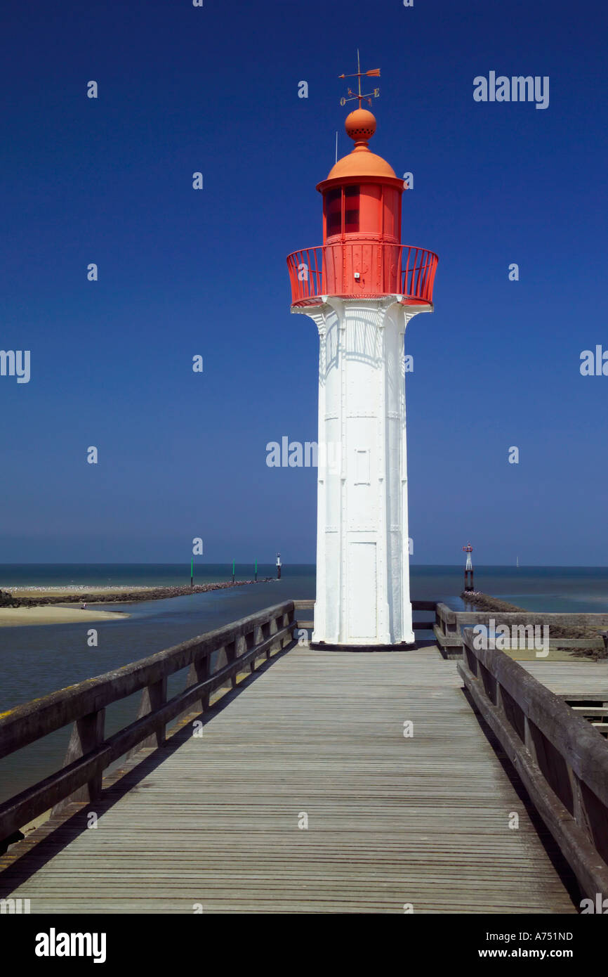 Le phare de Trouville et Deauville, Normandie, France. Banque D'Images