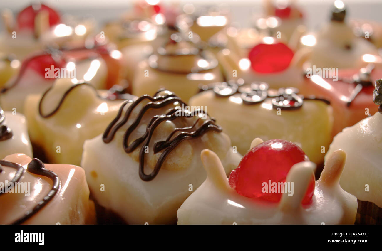 Petit fours selective focus Banque D'Images
