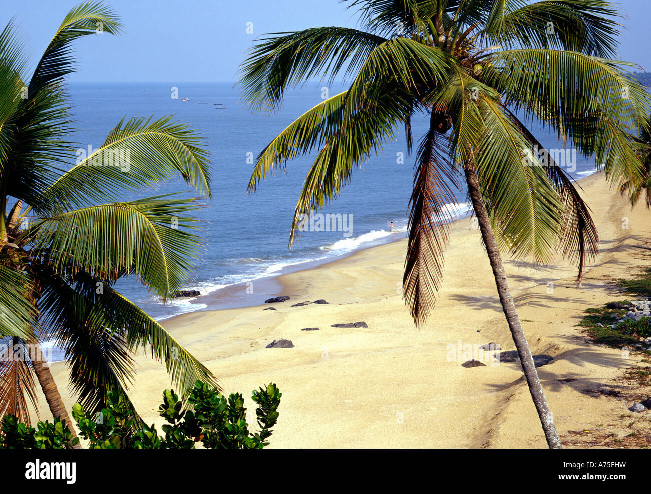 PULINGUDI BEACH À KOVALAM KERALA Banque D'Images