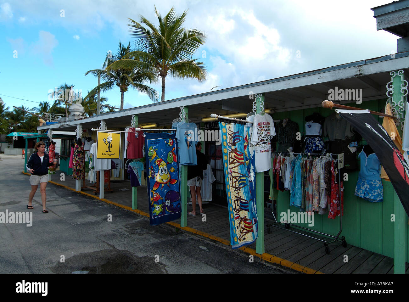 Boutique cadeau typique à Key Largo en Floride Banque D'Images