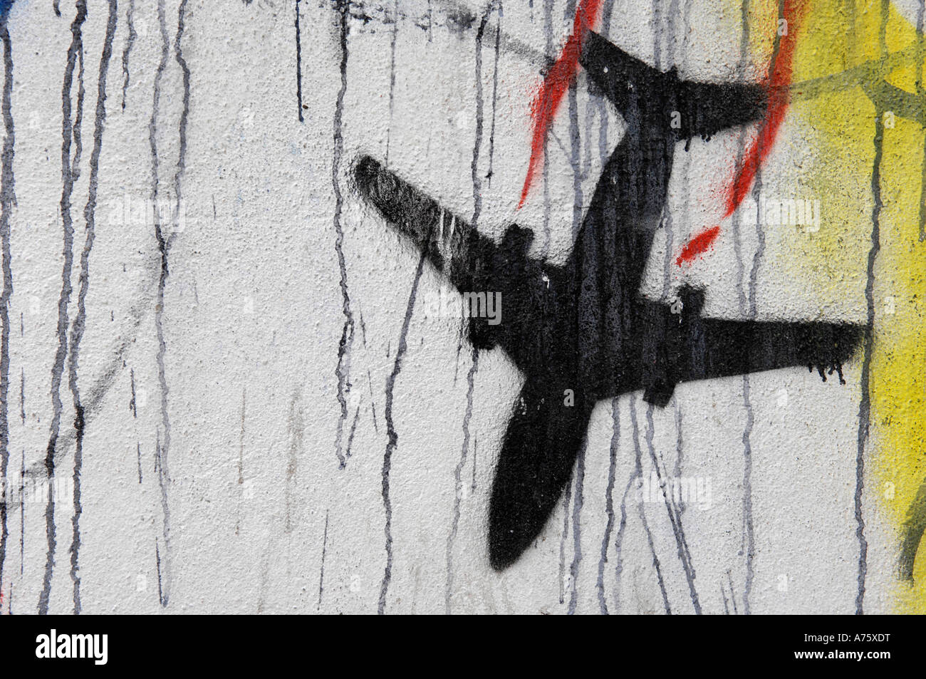 El Chivo Avion Style Graffiti Banksy, artiste Banque D'Images