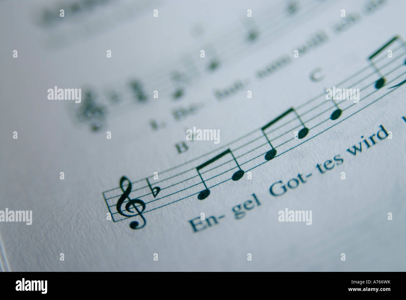 Feuille de musique, close-up Banque D'Images