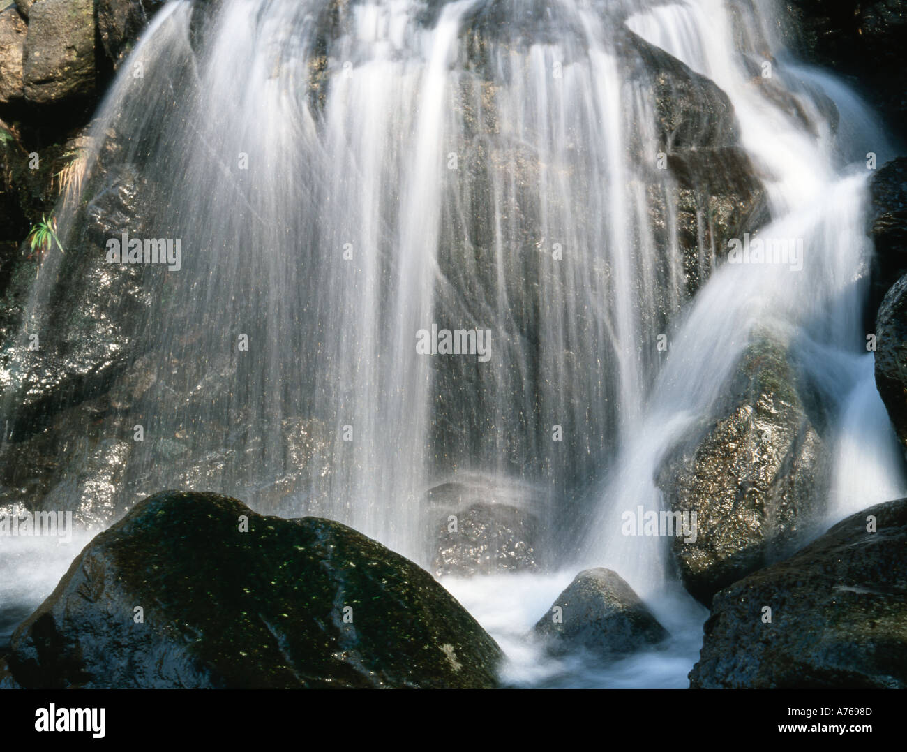 Banques Mardale cascades par Haweswater Cumbria Banque D'Images