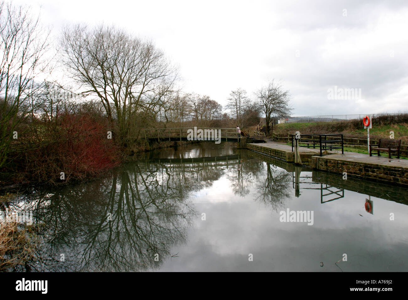 Worsbrough bassin du canal de l'usine Banque D'Images