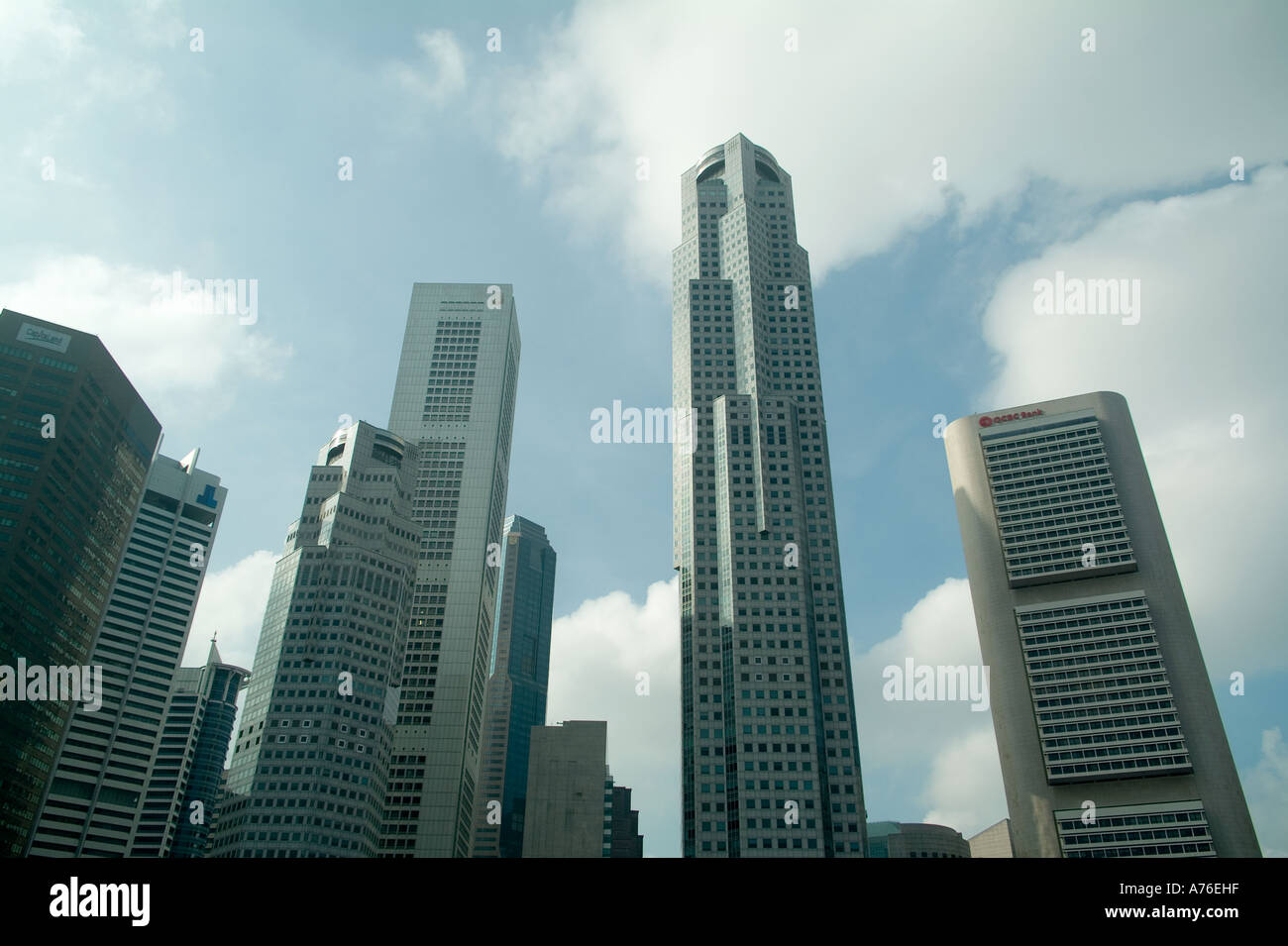 Quartier commercial de Singapour Banque D'Images