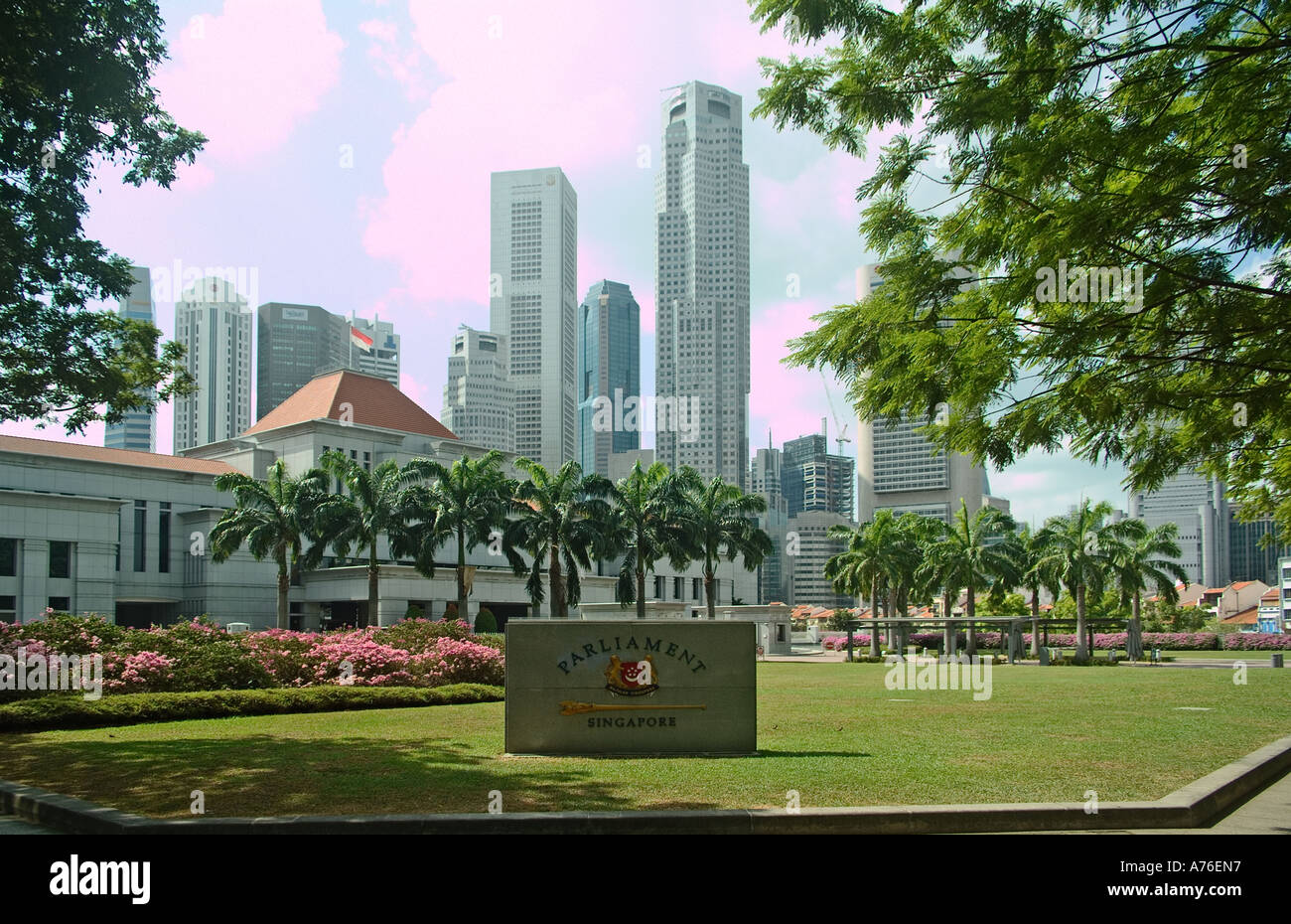 Le Parlement, à Singapour Banque D'Images