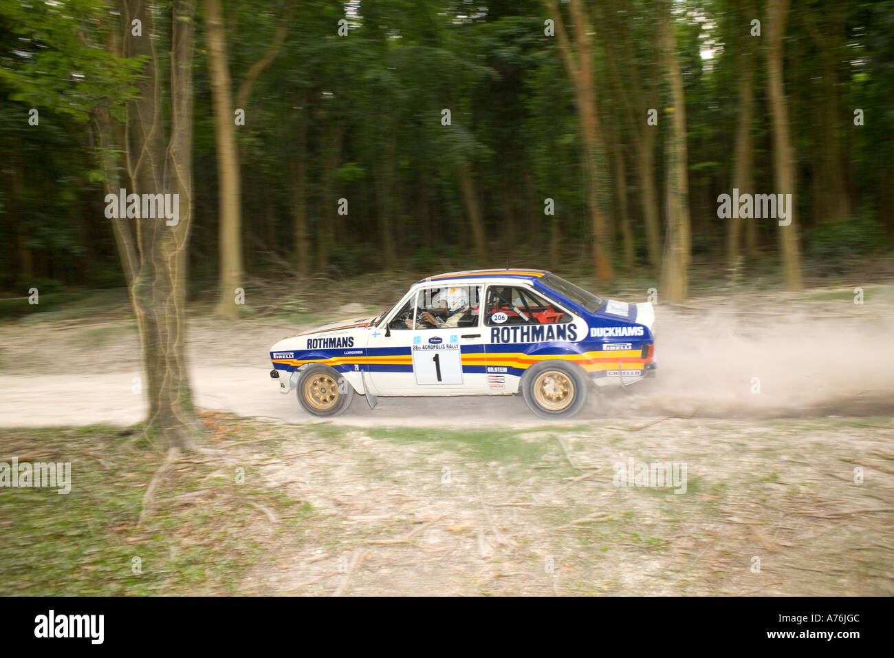 Un concurrent dans l'activité de rassemblement à la Goodwood Festival of Speed. Banque D'Images