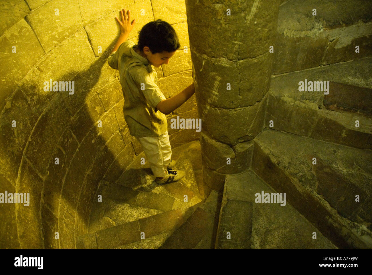 Escalier pour le beffroi de Basilique Santa Maria Elche Alicante province Valencia Espagne Communauté Autonome Banque D'Images