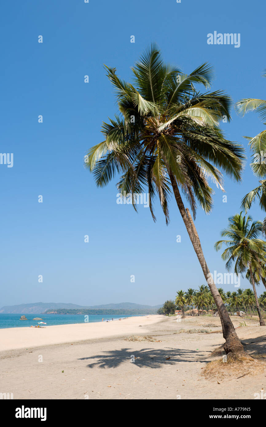 Plage d'Agonda, Sud de Goa, Goa, Inde Banque D'Images