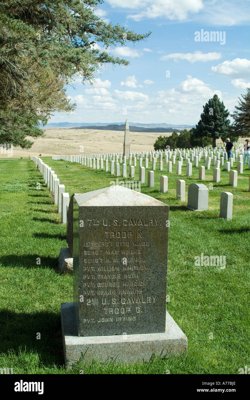 Bataille, Little Big Horn (site de Custer's Last Stand), Montana, USA Banque D'Images Bataille, Little Big Horn (site de Custer's Last Stand), Montana, USA Banque D'Images