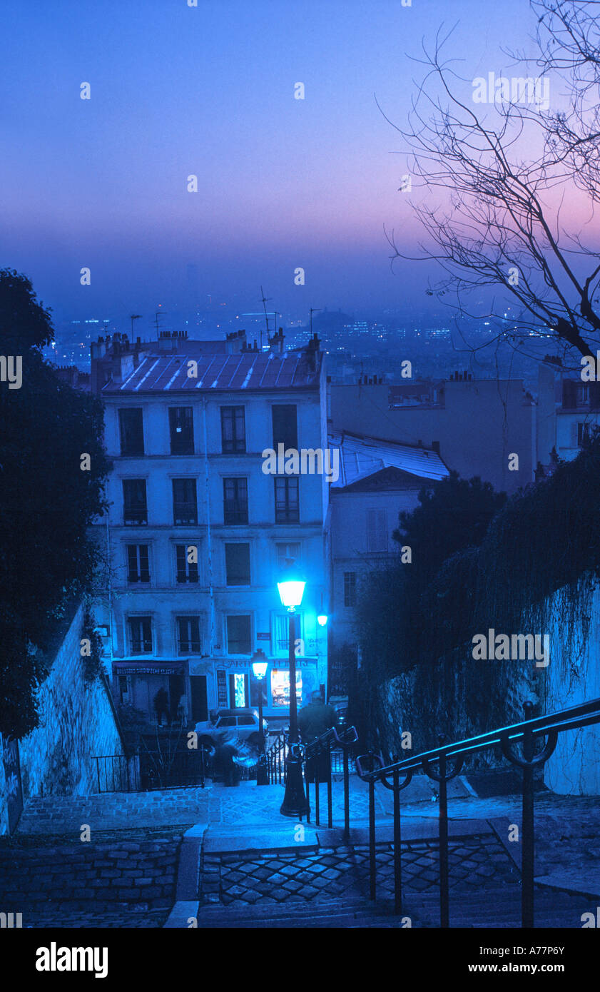 À l'aube de Montmartre Paris France Banque D'Images