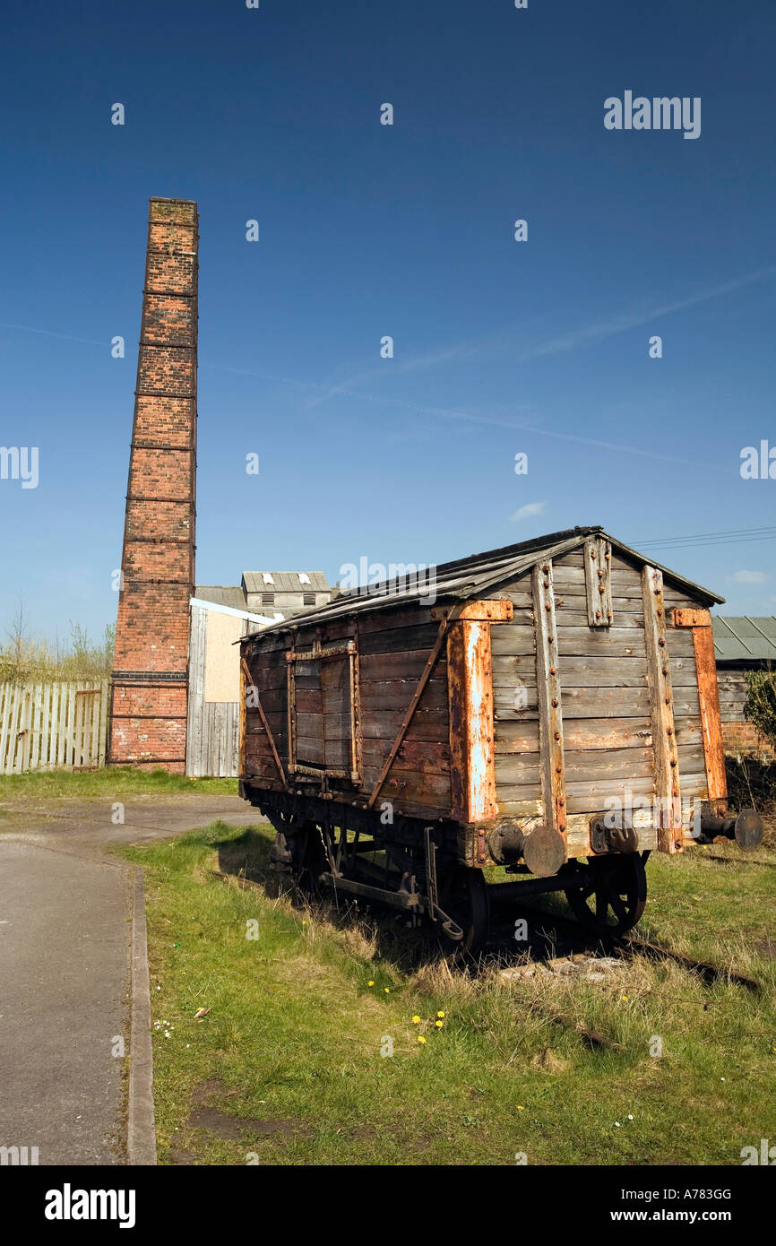 Cheshire UK Royal Vale histoire industrielle Northwich Lion Salt Works wagon de marchandises par chemin de fer Banque D'Images