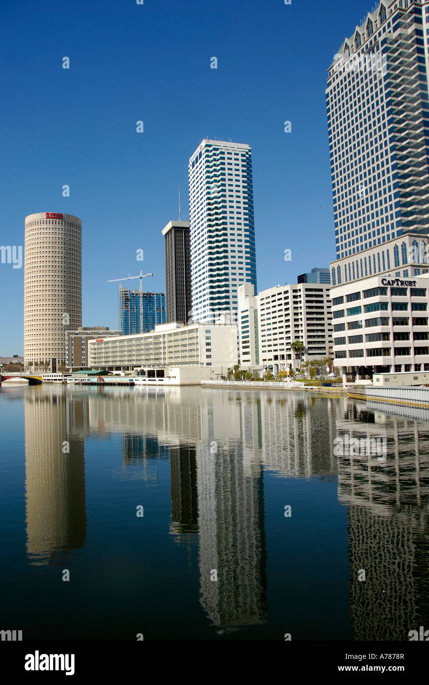 Quartier du centre-ville de la ville de Tampa en Floride FL Banque D'Images