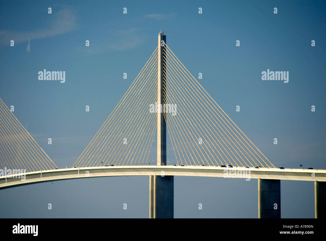 Sunshine Skyway Bridge en Floride Tampa Hillsborough Comté du centre-ouest du Golfe Banque D'Images
