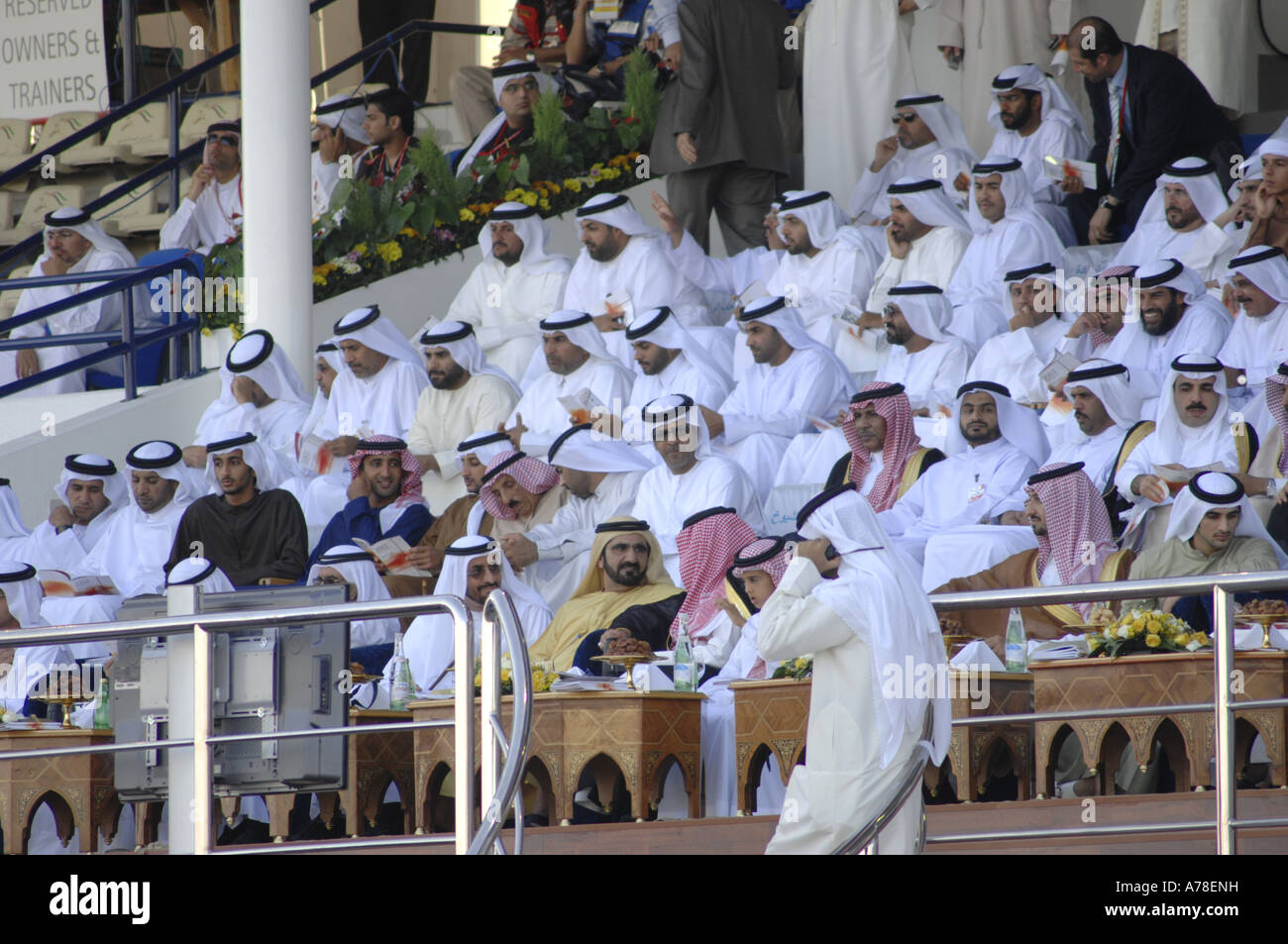 Sheik Mohamed, dirigeant de Dubaï à Dubaï World Cup Banque D'Images