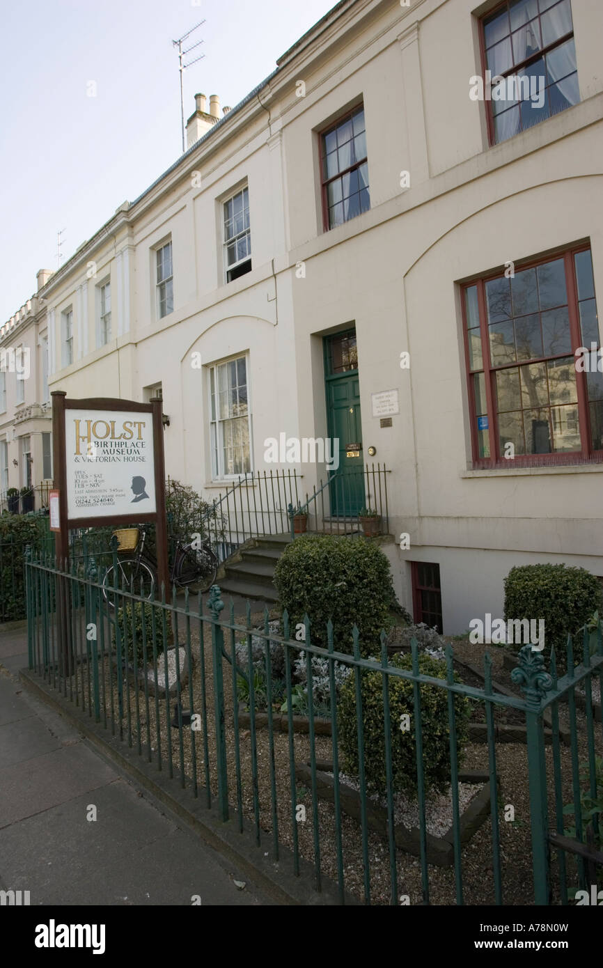 Naissance de Gustav Holst, le 21 septembre 1874 Aujourd'hui un musée en terrasse Victorienne House Cheltenham UK Banque D'Images