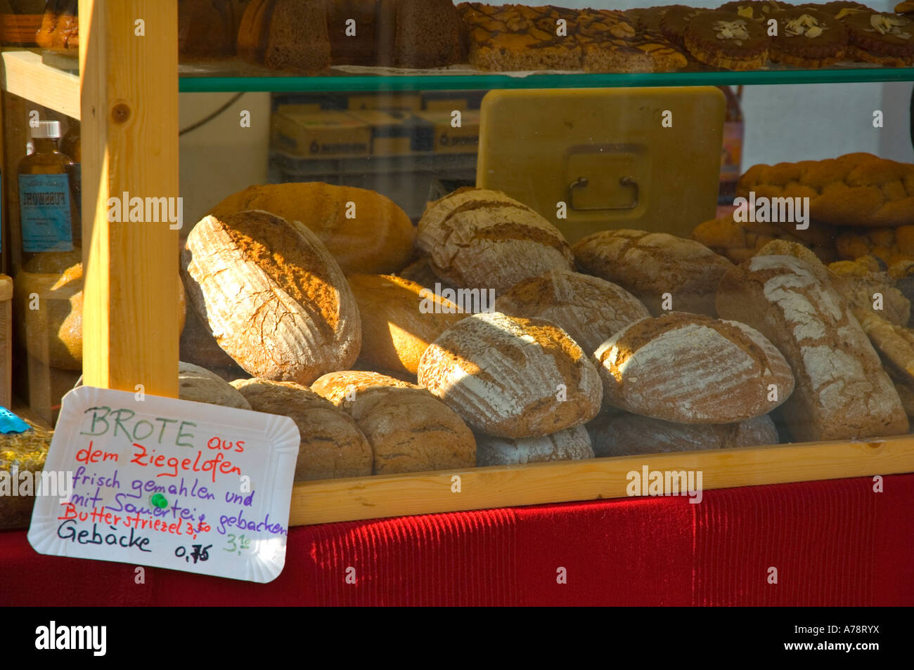 Marché Bio à la place Freyung UE Vienne Autriche centrale Banque D'Images