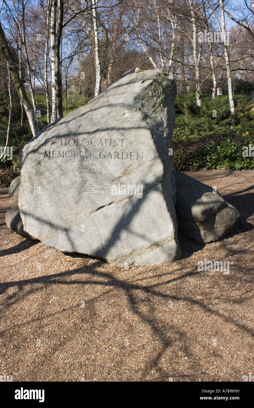 HOLOCAUST MEMORIAL Garden, situé à Hyde Park, Londres. Banque D'Images
