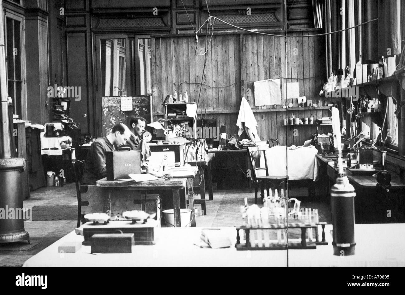 Alexander Fleming Lab à Boulogne France 1916 Banque D'Images