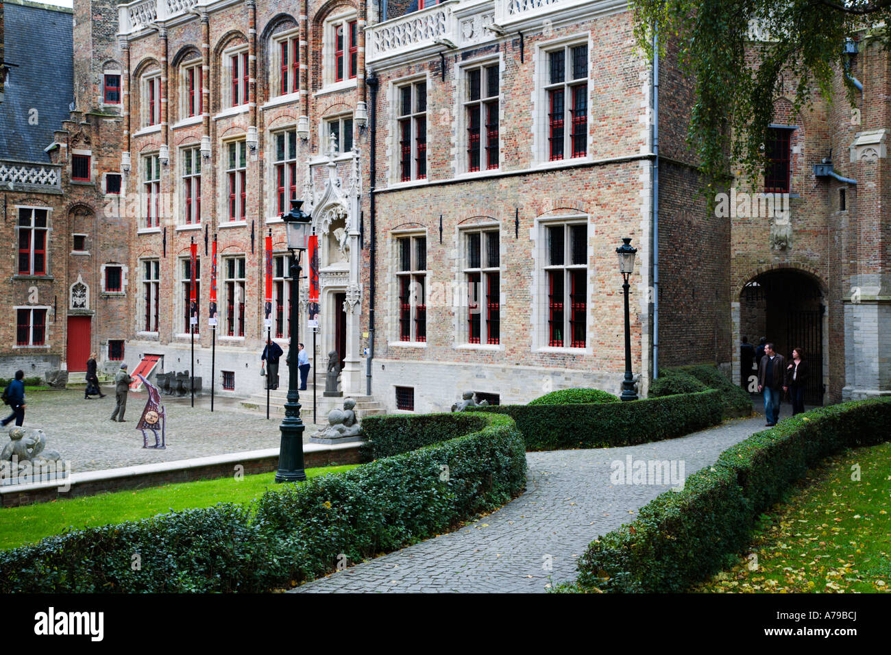 Le musée Gruuthuse d'arts appliqués à Bruges Belgique Banque D'Images