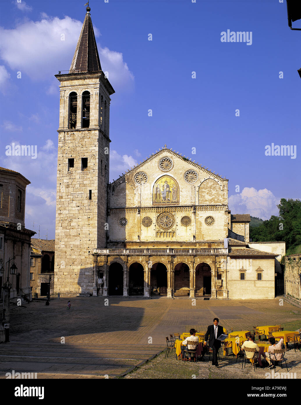 La Cathédrale de Spolète Ombrie Italie Banque D'Images