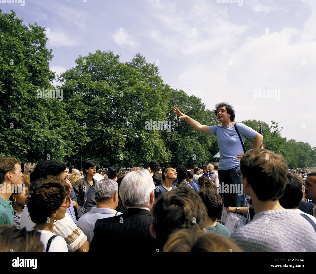 Speakers Corner Hyde Park Londres Angleterre Banque D'Images