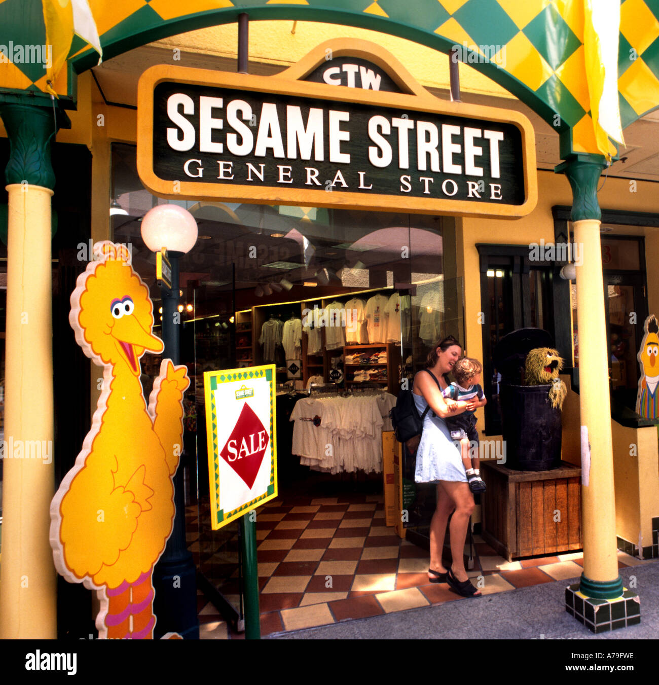 San Diego Westfield Horton Plaza Shopping Mall USA Sesame Street Banque D'Images