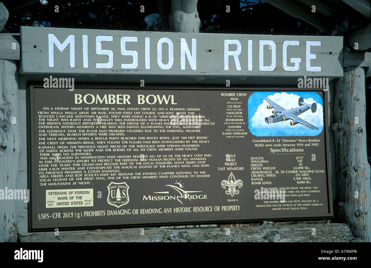 Bol de bombardiers à Mission Ridge, Wenatchee, États-Unis Banque D'Images