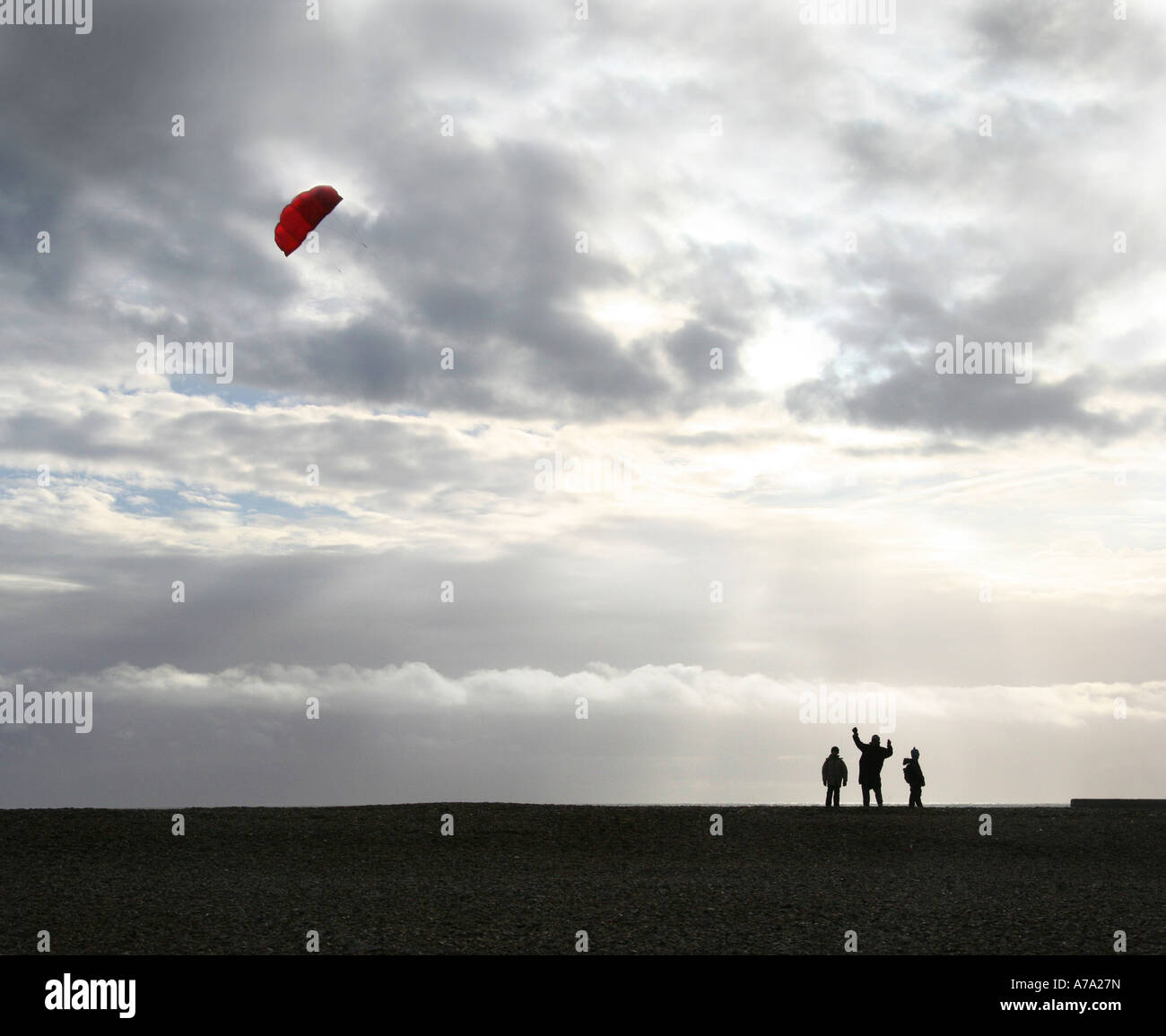 Le cerf-volant sur la plage de Brighton Banque D'Images