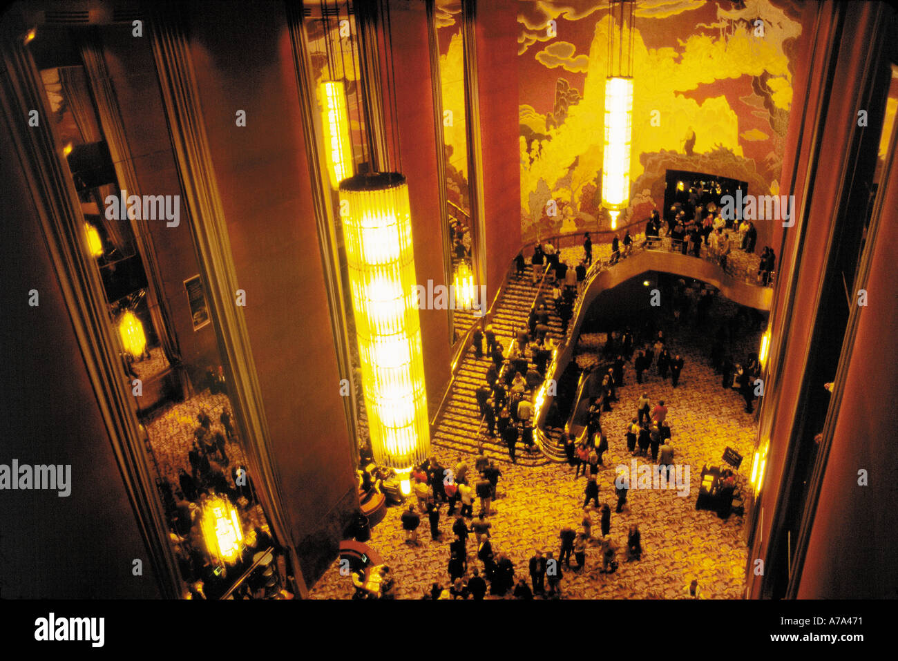 Le Radio City Music Hall de New York Manhattan Intérieur Banque D'Images