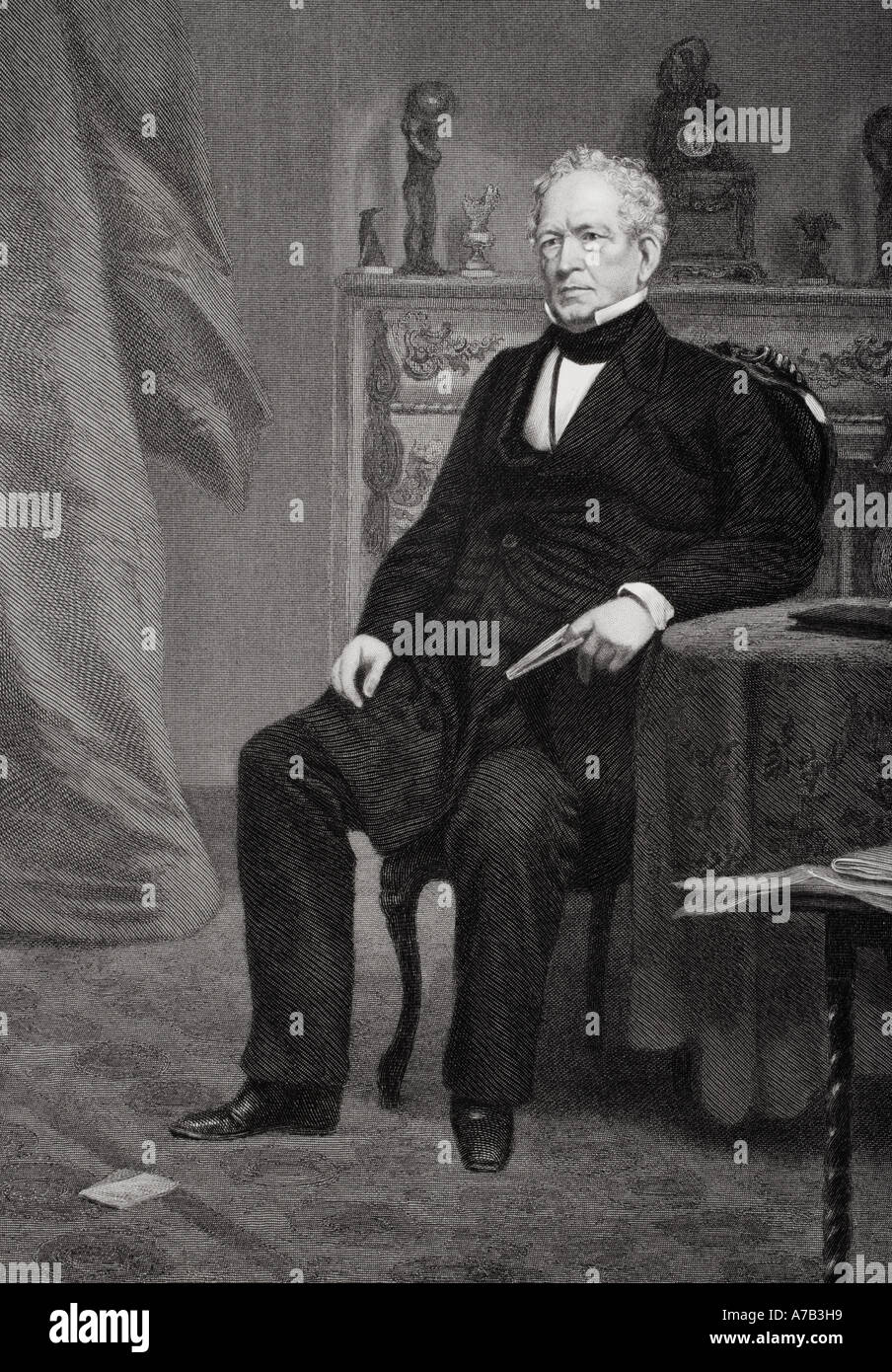 Edward Everett, 1794 - 1865. Homme politique américain, pasteur, pédagogue, diplomate, et orateur. De la peinture par Alonzo Chappel Banque D'Images