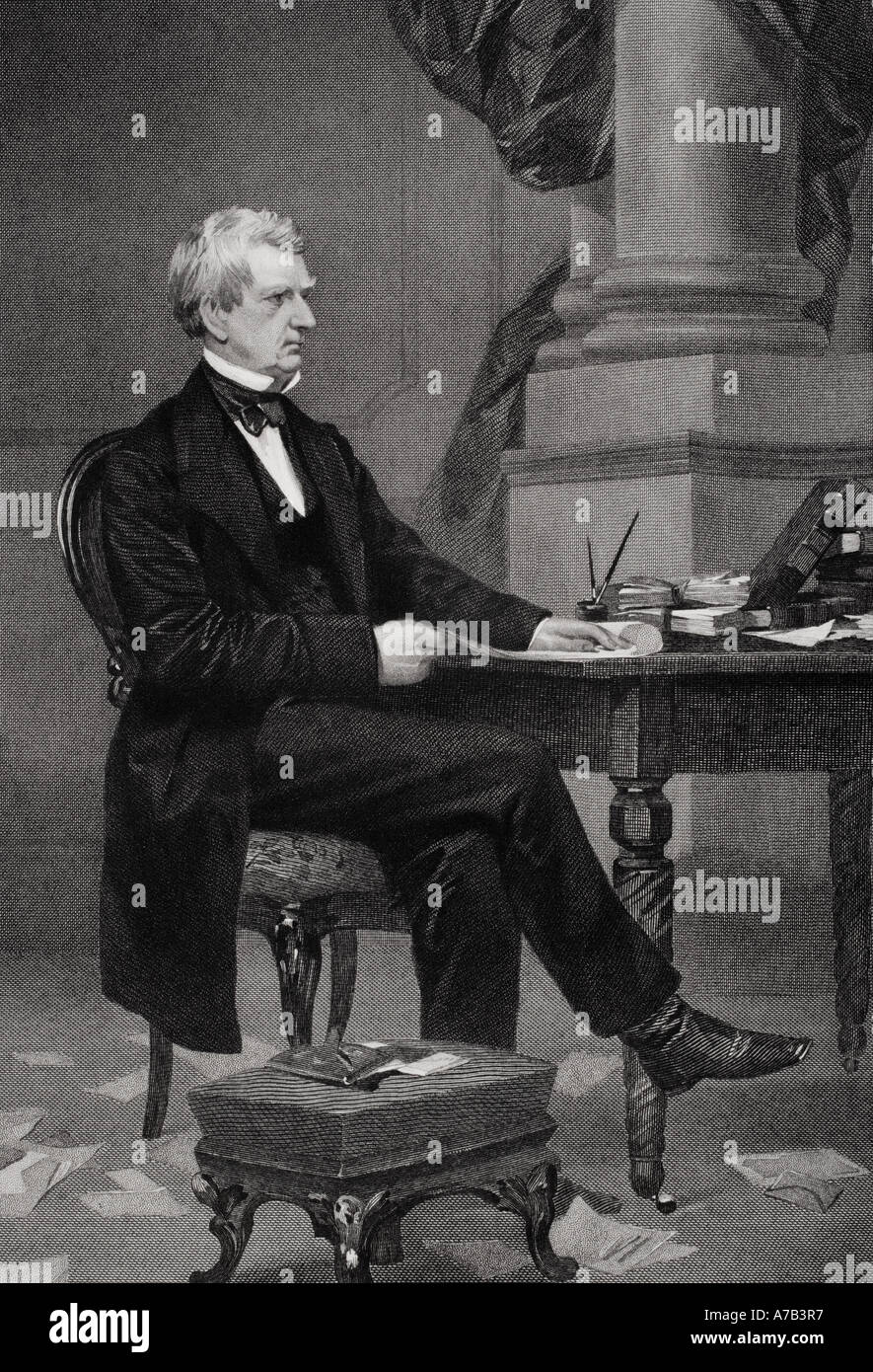 William Henry Seward, 1801 - 1872. Homme politique américain, qui a négocié l'achat de l'Alaska, le secrétaire d'Etat des Etats-Unis Banque D'Images