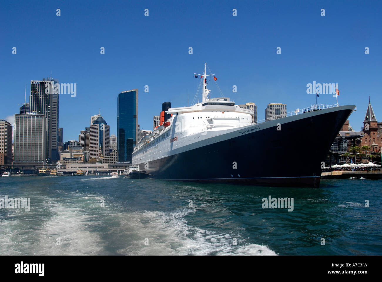 La reine Elizabeth 2 Circular Quay Sydney NSW Australie Banque D'Images
