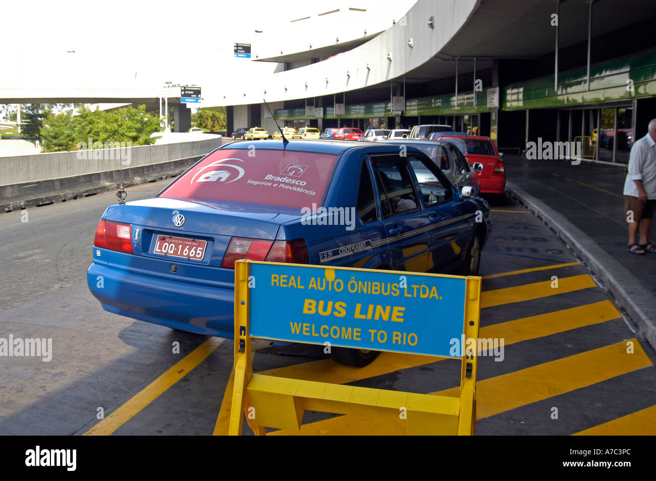Taxi à l'aéroport, Rio de Janeiro, Brésil Banque D'Images