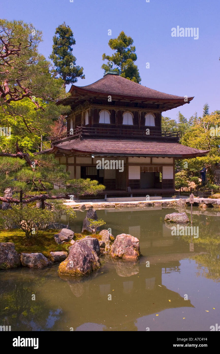 Le splendide temple Ginkak gi le pavillon d'argent Japon Kyoto Banque D'Images