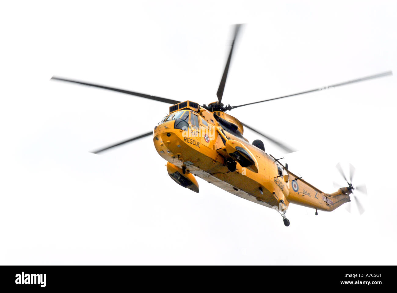 Hélicoptère de sauvetage Sea king RAF Banque D'Images