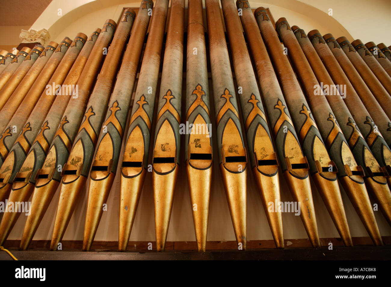 L'église Zion noir New Haven CT Pipe Organ Banque D'Images