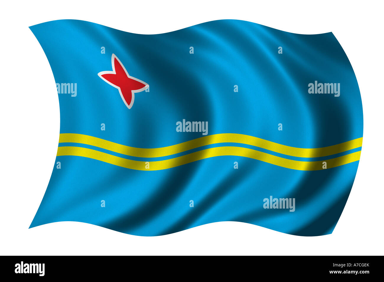 Drapeau d’Aruba Banque D'Images