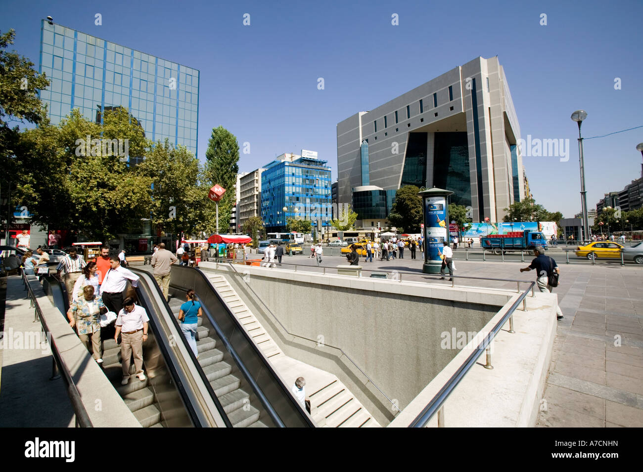 Les bâtiments modernes dans le centre de la capitale Turque Ankara Banque D'Images