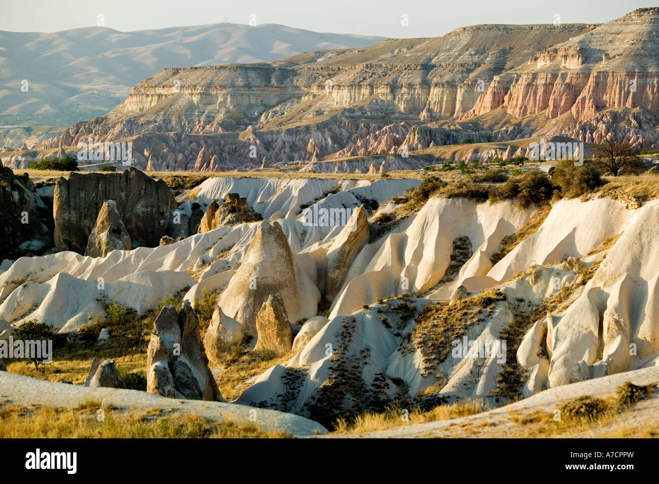 Le spectaculaire paysage altéré près de Göreme Banque D'Images