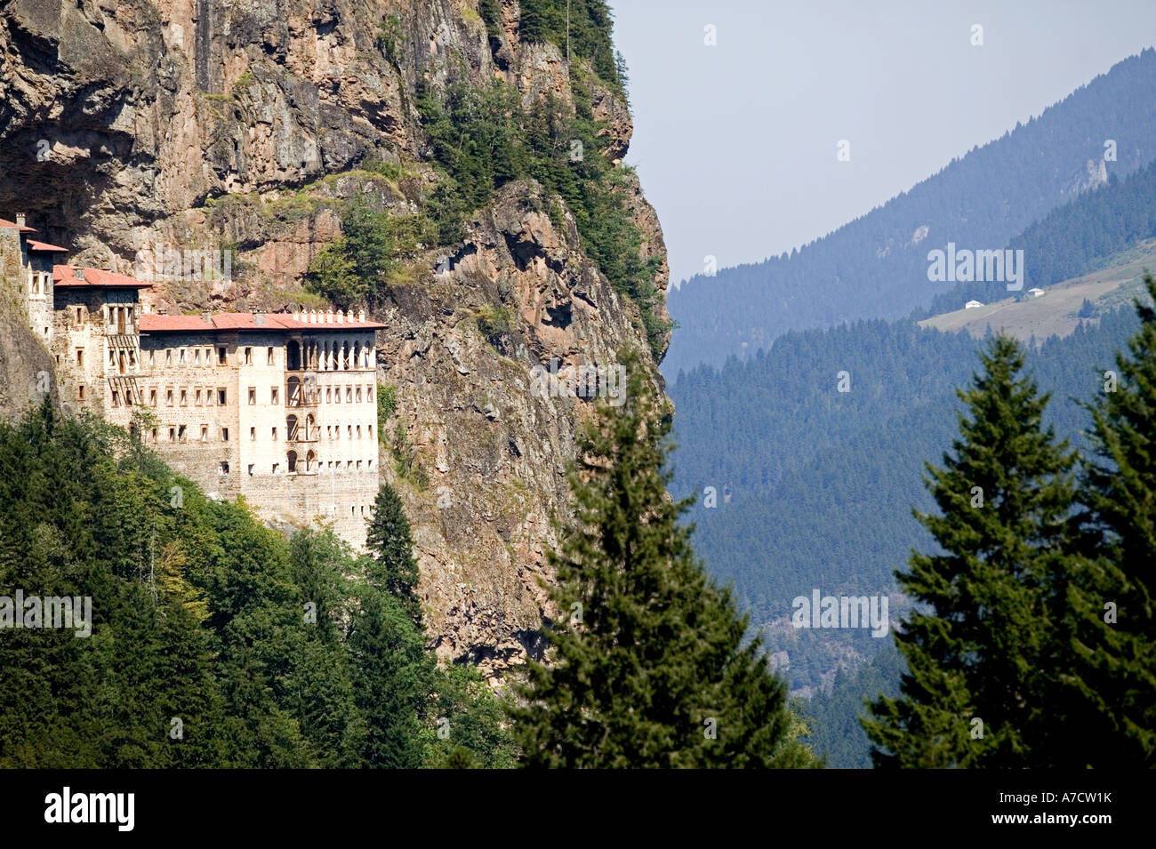 Le Orthadox grec Monastère de la Vierge Marie à Sumela, près de Trabzon, dans le nord-ouest de la Turquie Banque D'Images