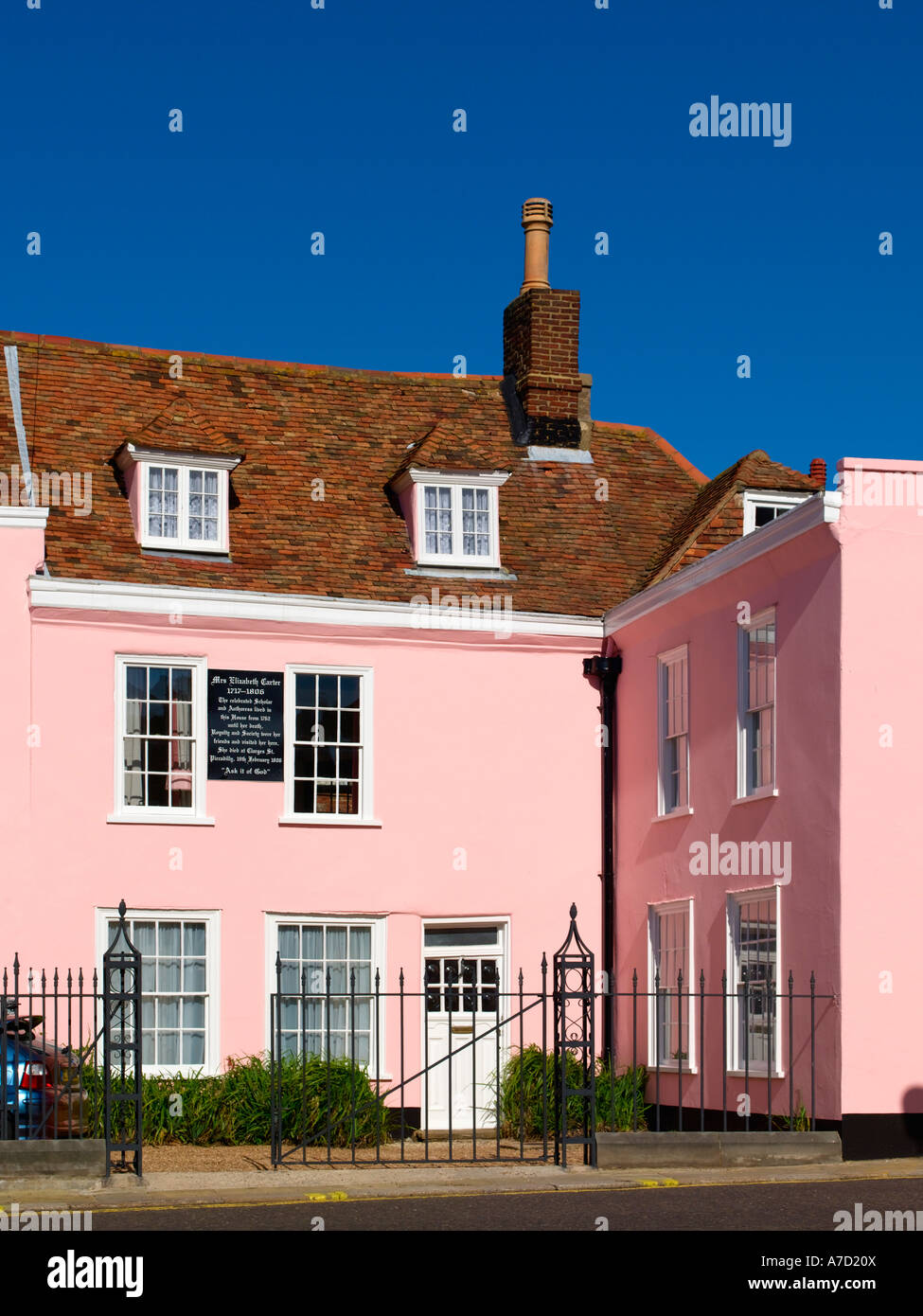 Traiter, Maison de ville de Mme Elizabeth Carter Banque D'Images