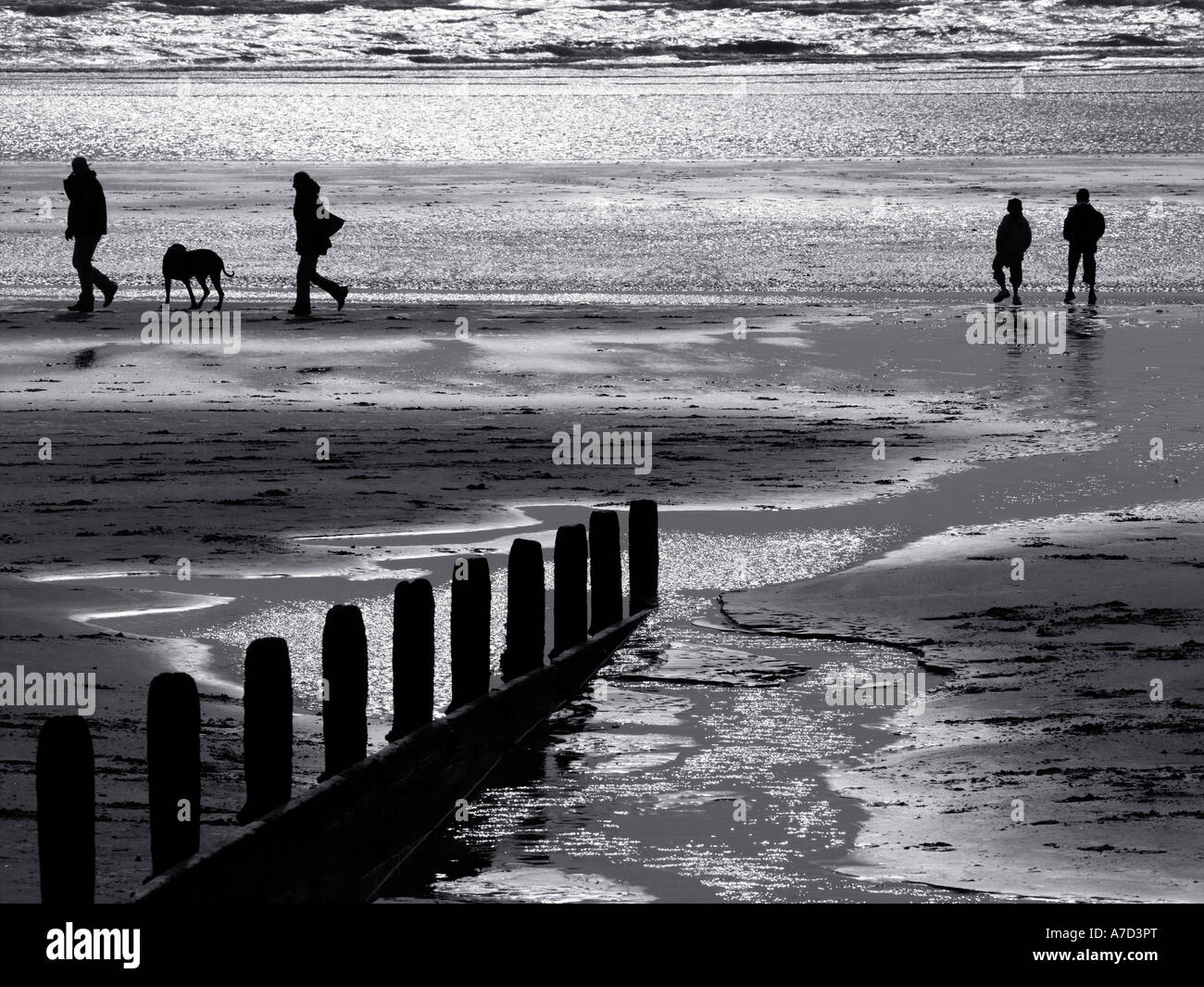 Camber Sands Manche Banque D'Images